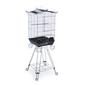 Crown Top Bird Cage in Black
