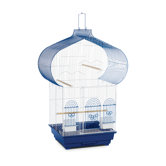Casbah Parakeet Cage in Blue and  White