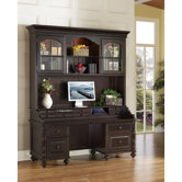 Barton Park Credenza Desk with Hutch