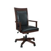 Companion Mid-Back Leather Office Chair with Arms