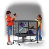 Ferret Nation Single Unit Cage in Gray Hammertone Finish