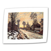 Claude Monet "Snowy Country Road" Canvas Wall Art