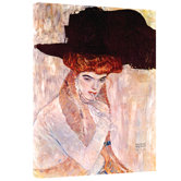 Gustav Klimt ''The Black Feather Hat'' Canvas Art