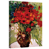 Vincent Van Gogh ''Red Poppies and Daisies'' Canvas Art