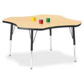 KYDZ Toddler Height Activity Table- Four-Leaf (48" Diameter)