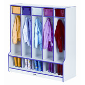 5 Section Coat Locker with Step