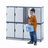 Four Sections Stacking Lockable Lockers