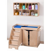 Right Changing Table with Stairs Combo