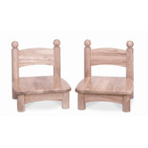 Wooden Chair Pair -  5" seat height