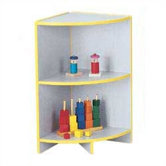 KYDZ Curves 29" H Rainbow Accents Corner Bookcase
