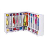 KYDZ Rainbow Accents Coat Locker Corner Section - Rectangular (24" x 17.5)