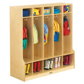 Coat Locker w/Step - 5 Sections