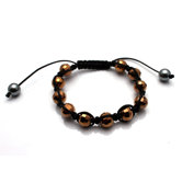 Shamballa Inspired Crystal Beaded Bracelet
