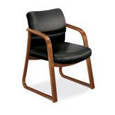2900 Series Guest Chair with Wood Sled Base