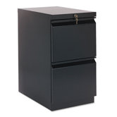 Efficiencies Mobile Pedestal File with Two File Drawers, 22-7/8D