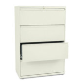 800 Series Four-Drawer Lateral File, 36w x 19-1/4d, Putty