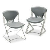 Olson Flex Stacker Chair, Silver Gray, Four/Carton