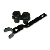 Simplicity II Systems Hi-Lo Straight Connector for Partition Panels, Black