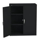 Assembled High Storage Cabinet, 2 Adjustable Shelves, 36 x 18 x 42, Black