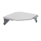 Simplicity II Series Corner Worksurface, Laminate, 37w x 24d, Patterned Gray