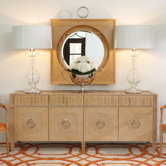 French Key Everything Cabinet in Light Limed
