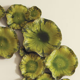 Free Formed Lily Plate Wall Decor in Green
