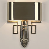Hardwired Nickel Torch Sconce