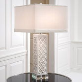 Square Arabesque Marble 1 Light Lamp