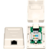 One RJ45 Shielded Keystone Jack Surface Mount Box