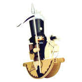 Equestrian Solider on Rocking Horse Nutcracker