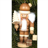 Natural Wood Mini Santa Nutcracker