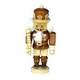 Small Natural Wood Finish King Nutcracker