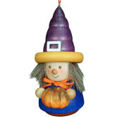 Witch with Pumpkin Ornament