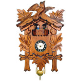 Clock with 5 Leaves and Chimes or Cuckoo Options