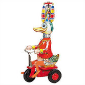 Tin Duck on Scooter Toy