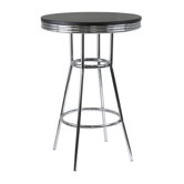 Summit Pub Table with Metal Legs in Black