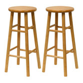 Basics Natural Finish 30" Barstool (Set of 2)