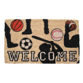 Mid Thickness Coir Sports Welcome Doormat