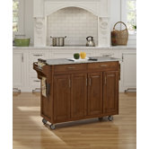 Create-a-Cart Kitchen Cart with Granite Top