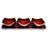 3 Piece Bowl and Rectangular Tray Set