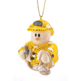 Firefighter Snowman Ornament