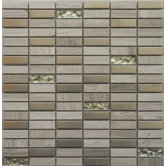 Fusion Series 12" x 12" Mixed Metal Glass Marble Mosaic