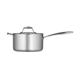 Gourmet Premium Stainless Steel 4-qt. Saucepan with Lid