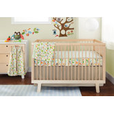 Treetop Friends Bumper Free 4 Pieces Crib Bedding Set
