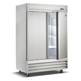 47 Cubic Ft. Stainless Steel Two Door Commercial Refrigerator