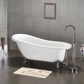 61" x 31" Claw Foot Slipper Bath Tub