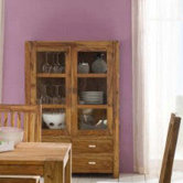 Vitrine "Inka" mit 2 Schubladen und 2 Glast&uuml;ren
