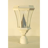 Solar Post Lantern Head in White