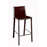 Ferdinand Low-back Leather Counter Stool (Set of 2)