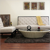 Baxton Studio Bristol Tufted Linen Modern Sofa Set